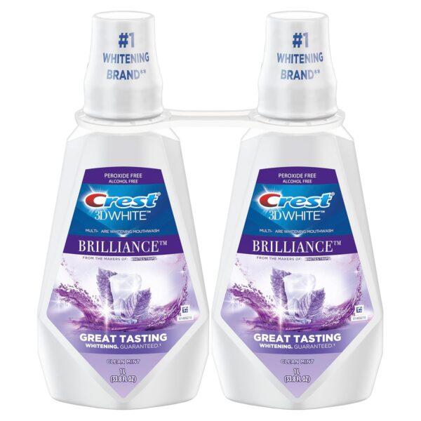Crest Mouthwash/Mouth Rinse, 3D White Brilliance Whitening